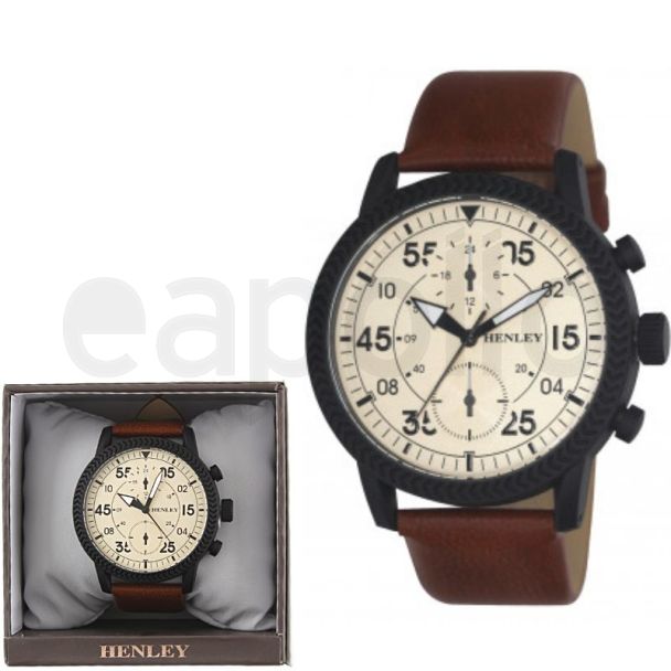 Wholesale Men's Henley Matt Black Textured Sports Watch