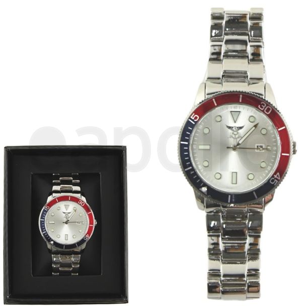Wholesale Men's NY London Metal Bracelet Watch - Silver 