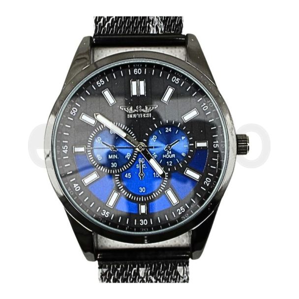 Wholesale Men's Softech Round Mesh Bracelet Watch - Black/Blue