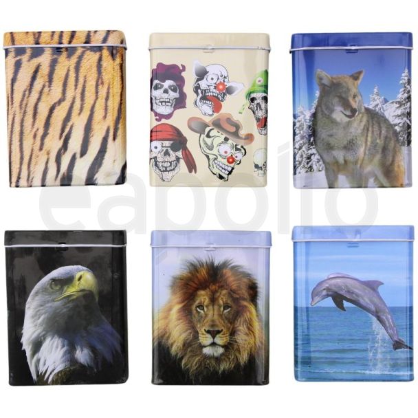 Wholesale Metal Sliding Top Tin Case - Assorted Designs