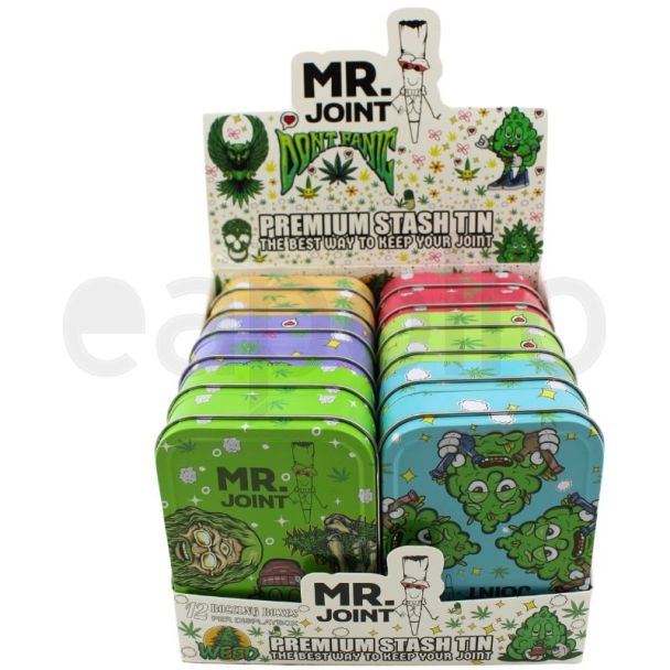 Wholesale Metal Stash Tins - White Mr J Design