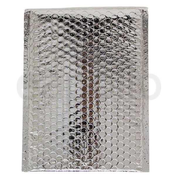 Metallic Silver Padded Mailing Bags - Peel & Seal Jiffy Bags -180mm x 260mm