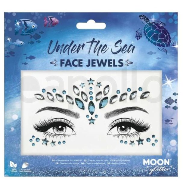 Wholesale Moon Glitter Face Jewels - Under The Sea 