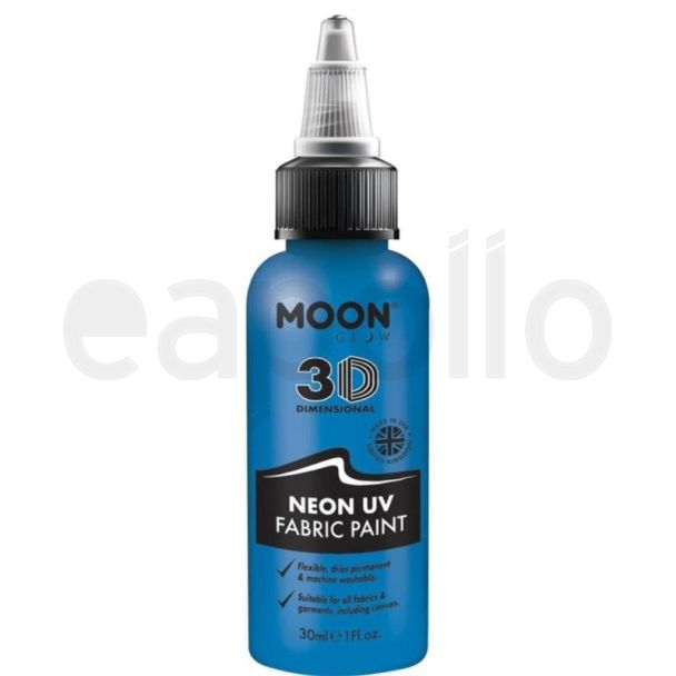 Wholesale Moon Glow 3D Neon UV Fabric Paint - Blue 