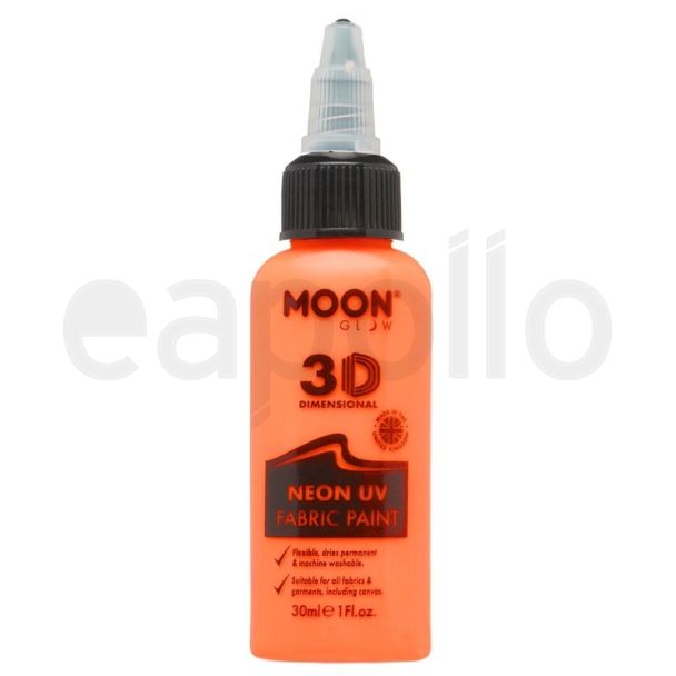 Wholesale Moon Glow 3D Neon UV Fabric Paint - Orange 