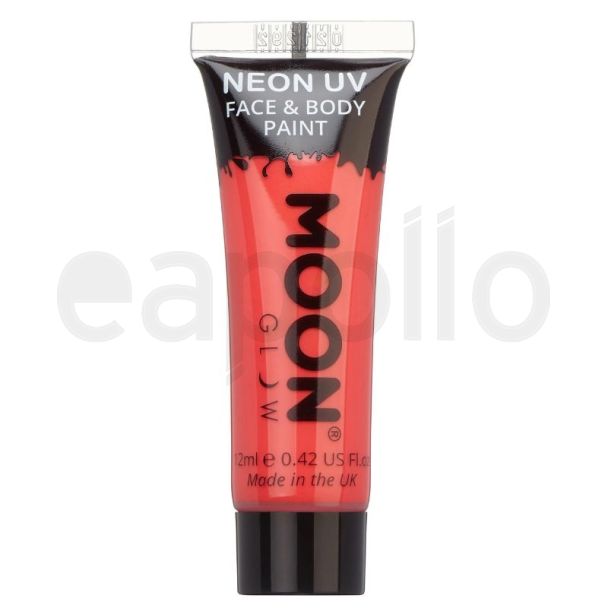 Wholesale Moon Glow Neon UV Face & Body Paint - Intense Red 