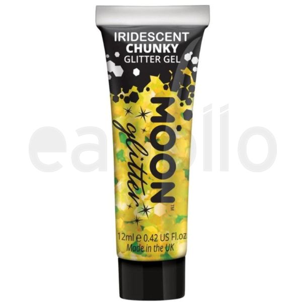 Wholesale Moon Iridescent Chunky Glitter Gel - Yellow 
