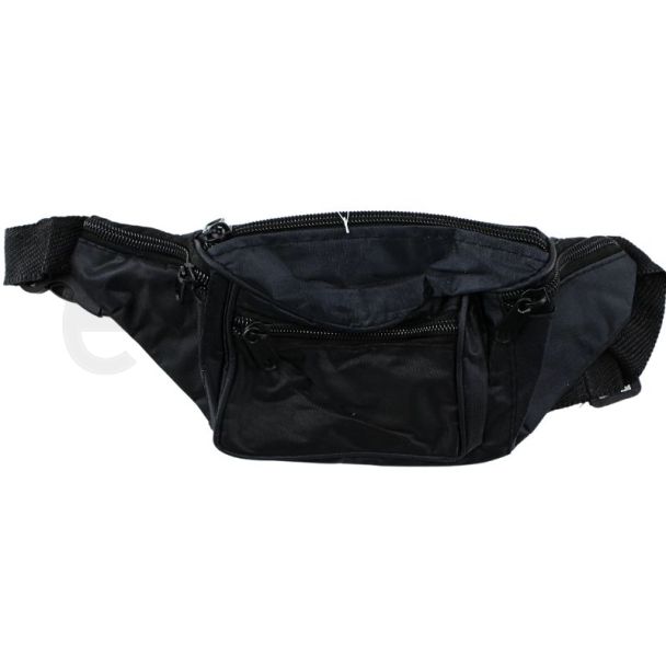 Wholesale Multi Pocket Travel Bum Bag - Black