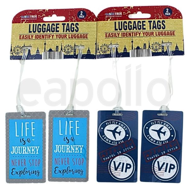 Wholesale Novelty Design Luggage Tags (2pk) - Assorted Designs