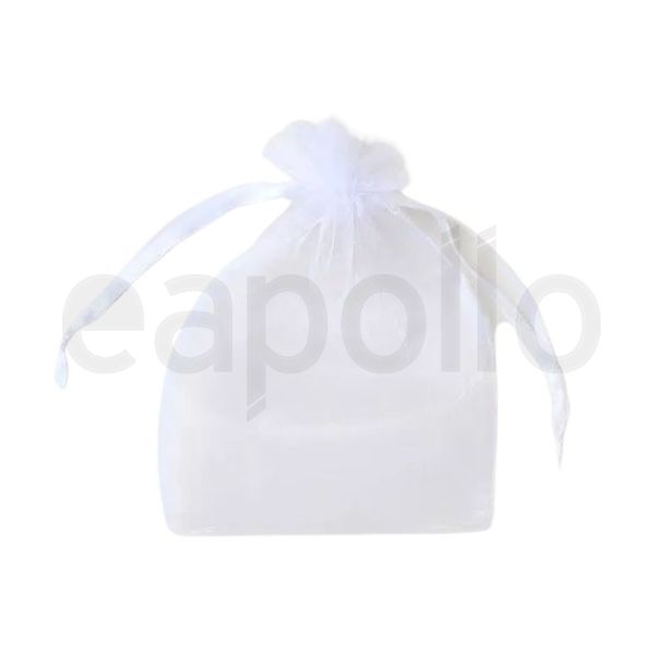 Wholesale Organza Gift Bag - White (22x15cm)