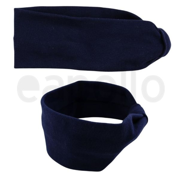 Plain Navy Fabric Headband (18.5 x 6.5cm)