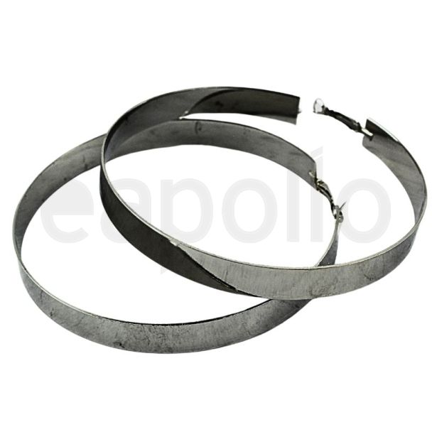 Wholesale Plain Silver Hoop Earrings - 9cm