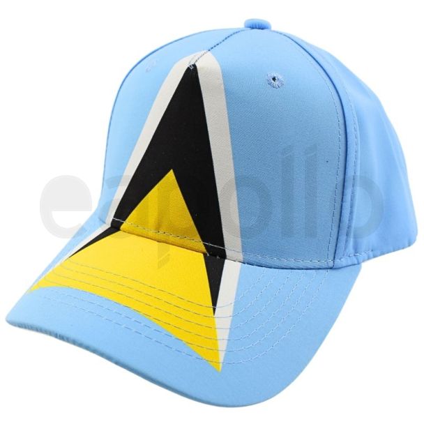 Wholesale Printed 6 Panel Baseball Cap - Saint Lucia