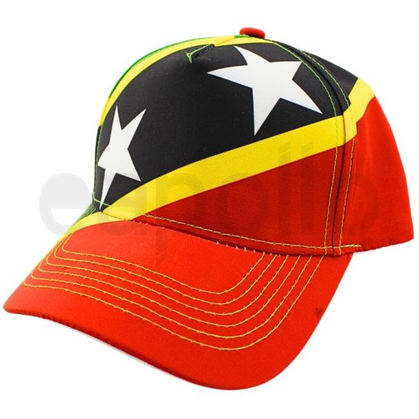 Wholesale Printed 6 Panel Baseball Cap - Saint Kitts