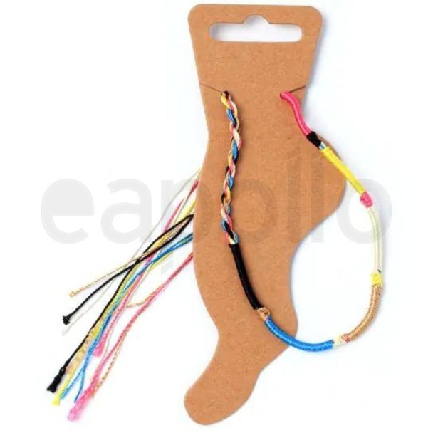 Wholesale Rainbow Knotted Cord Anklet - Assorted