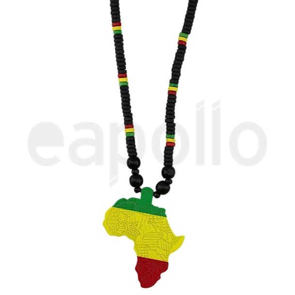 Wholesale Rasta African Continent Necklace 