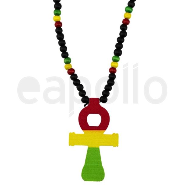 Wholesale Rasta Ankh Design Necklace 