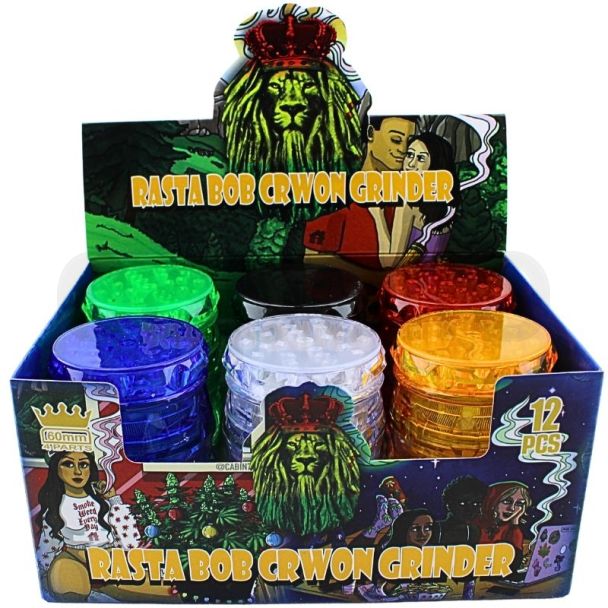 Wholesale Rasta Bob Crown 3-Part Plastic  Handmuller  - Assorted Colours