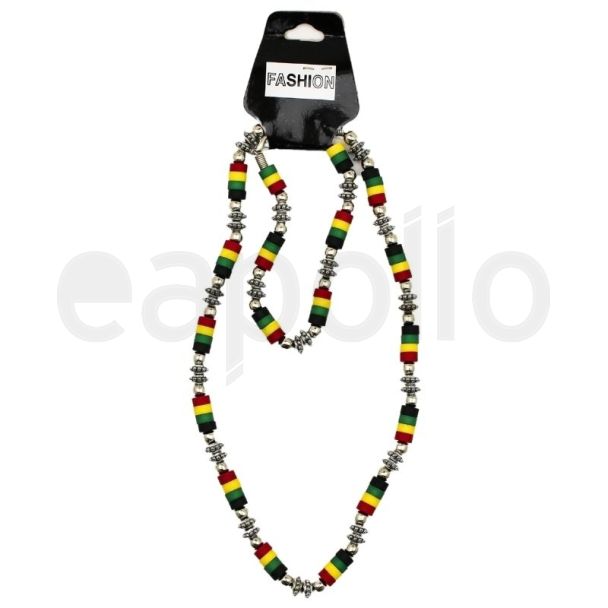 Wholesale Rasta Design Necklace and Bracelet