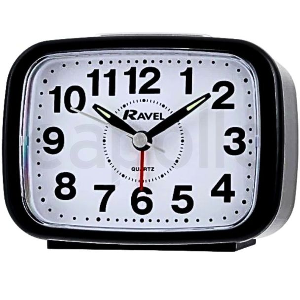 Wholesale Ravel Rectangular Quartz Sweeping Alarm Clock
