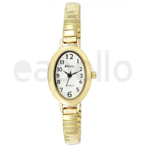 Ravel Ladies Expander Bracelet Watch - Gold