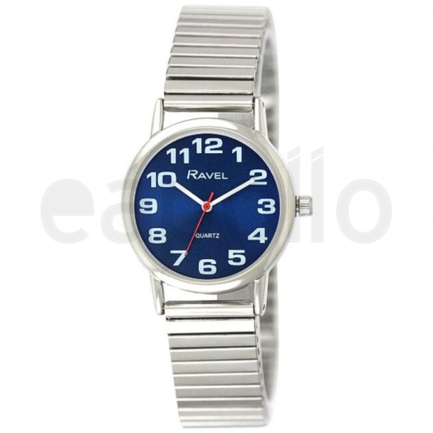Wholesale Ravel Ladies Metal Expander Watch - Silver/Blue