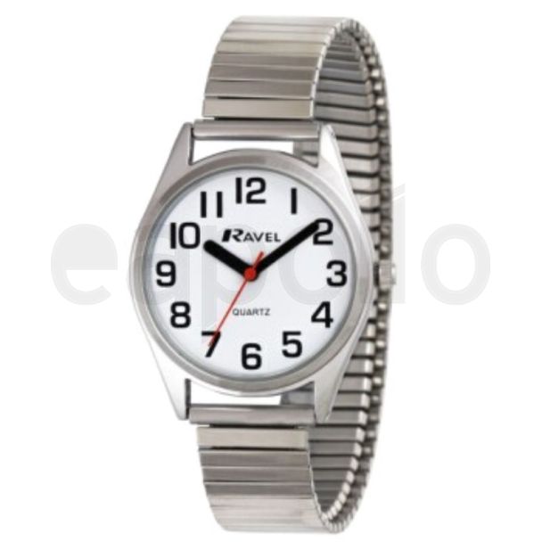 Wholesale Ravel Ladies Metal Expander Watch - Silver/White 