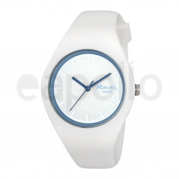 Wholesale Ravel Unisex Comfort Fit Silicone Watch - White