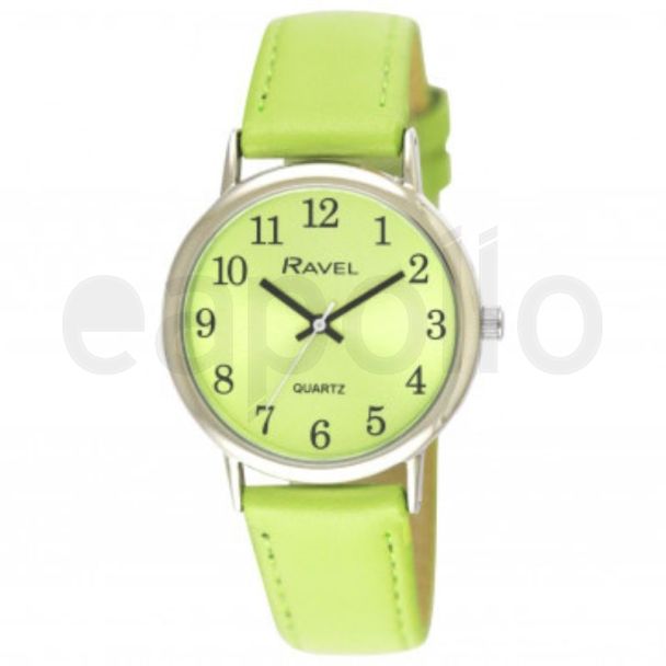 Wholesale Ravel Women's Classic Bright Strap Watch - Bright Lime Green