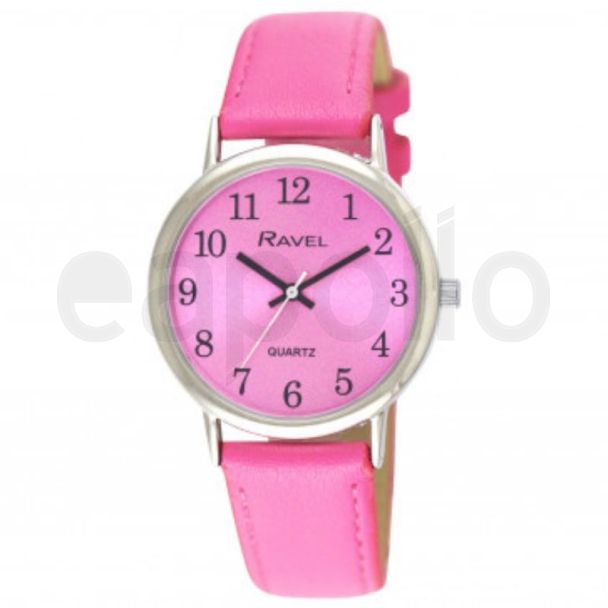 Wholesale Ravel Women's Classic Bright Strap Watch - Bright Pink