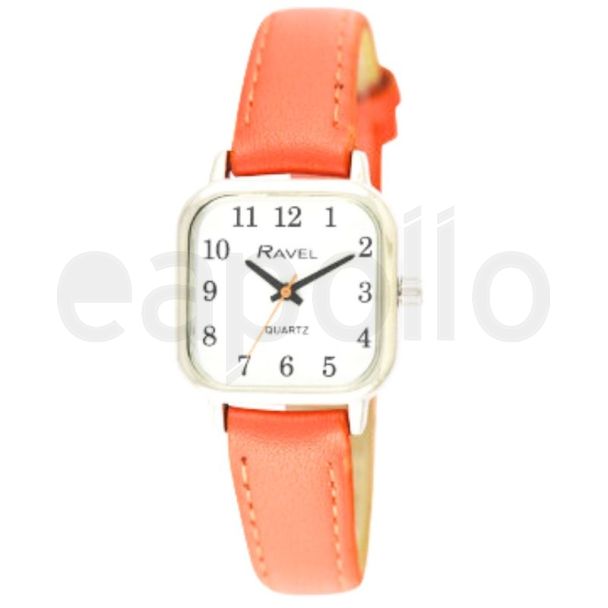 Wholesale Ravel Women's Cushion Shaped Bright Strap Watch - Bright Orange