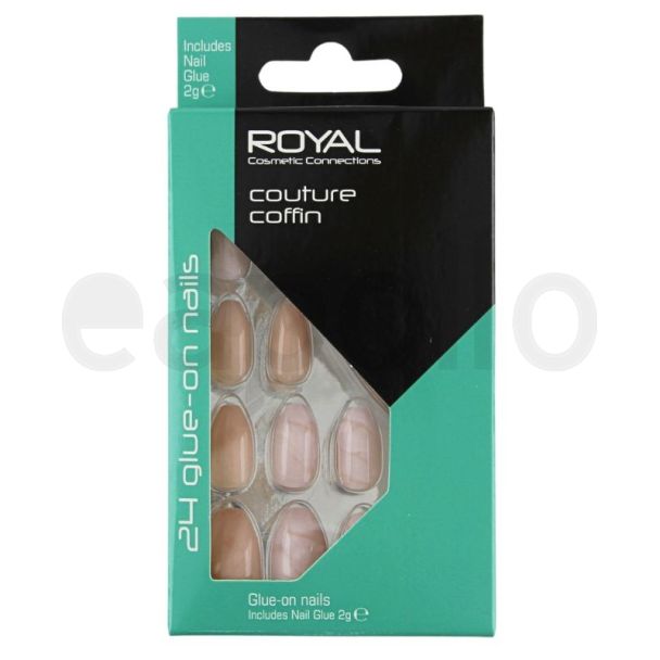 Wholesale Royal Cosmetic Glue-On Nails - Couture Coffin 