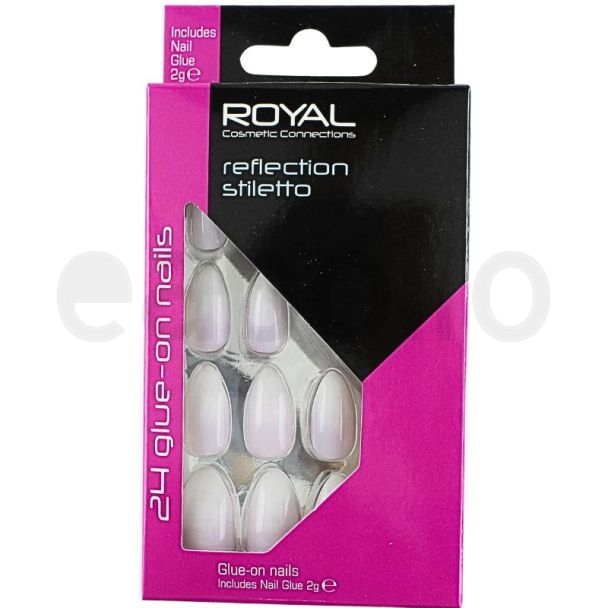 Wholesale Royal Cosmetic Glue-On Nails - Reflection Stiletto