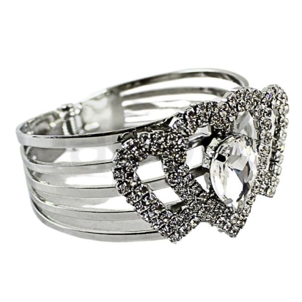 Wholesale Silver Coloured Bracelets - Heart Design