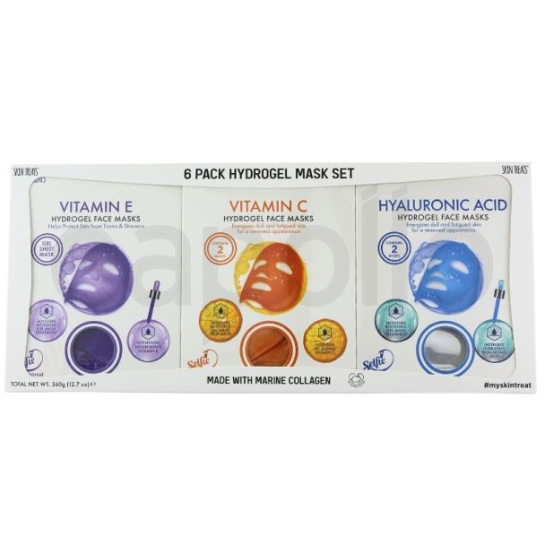 Wholesale Skin Treats 6 Pack Hydrogel Mask Sheet Set 