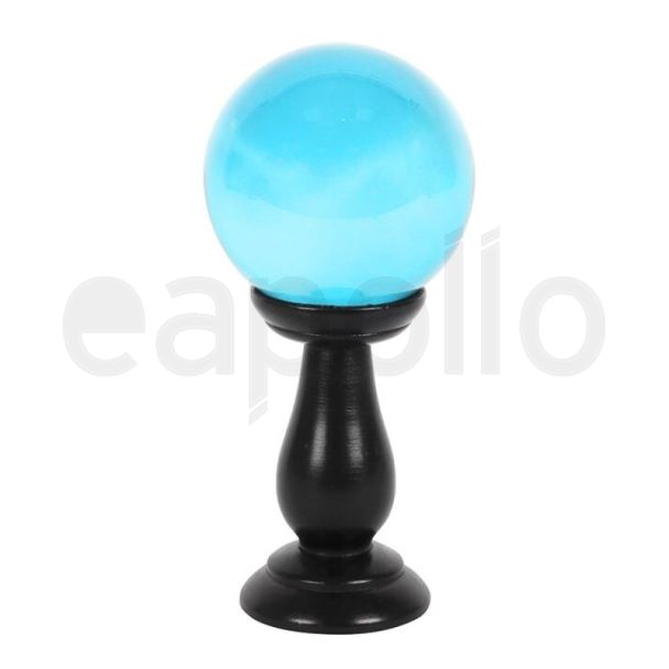 Wholesale Small Teal Crystal Ball On Stand 