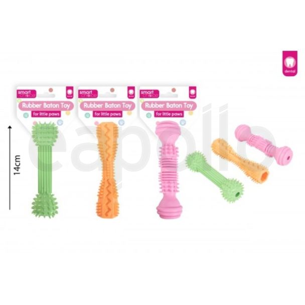 Wholesale Smart Choice Rubber Baton Small Dog/Puppy Toy - Assorted