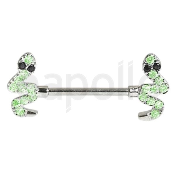 Wholesale Snake Design Nipple Bar - 14mm 