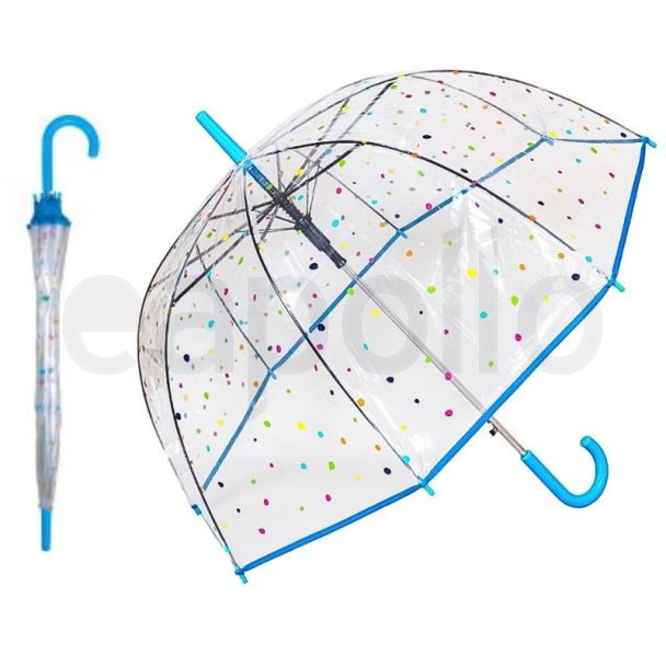 Wholesale Speckle Print Transparent Dome Umbrella 