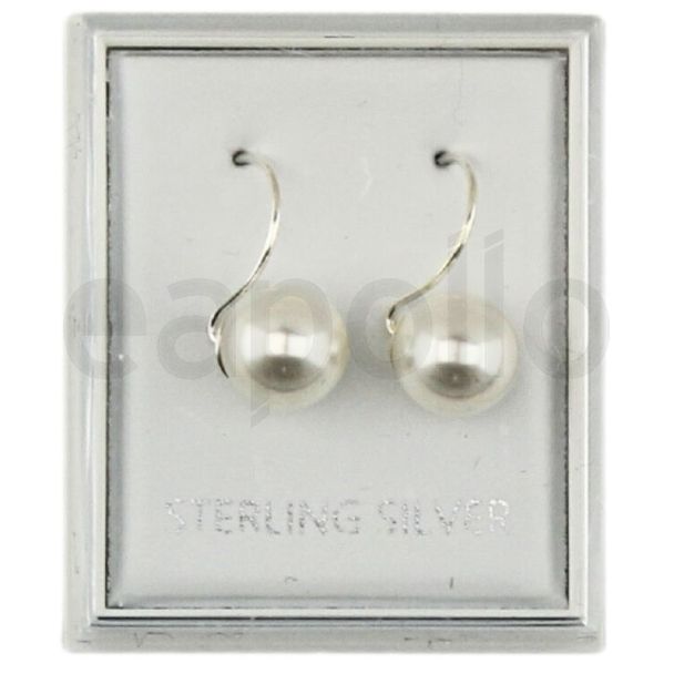 Wholesale Sterling Silver Pearl Droppers Earrings (8mm)