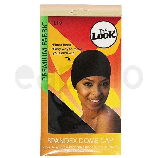 Wholesale The Look Spandex Short Look Dome Cap-Black