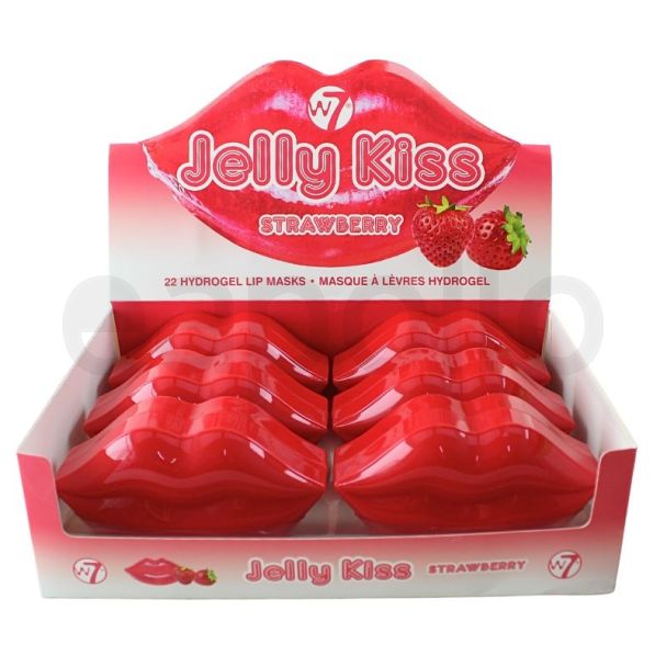 Wholesale W7 Jelly Kiss Hydrogel Lip Masks - Strawberry 