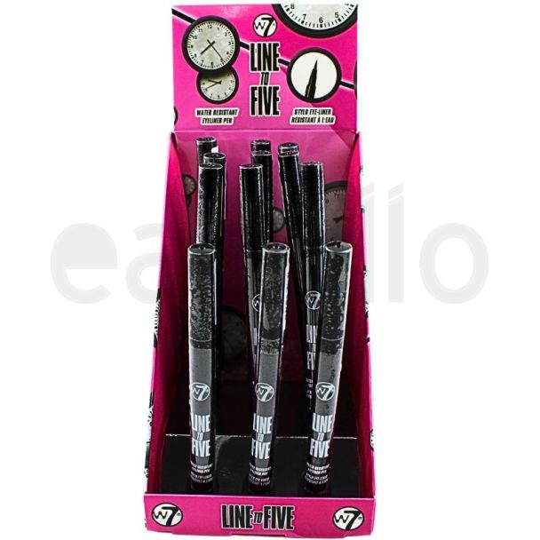 Wholesale W7 Line to Five Waterproof Eyeliner Pen - Black