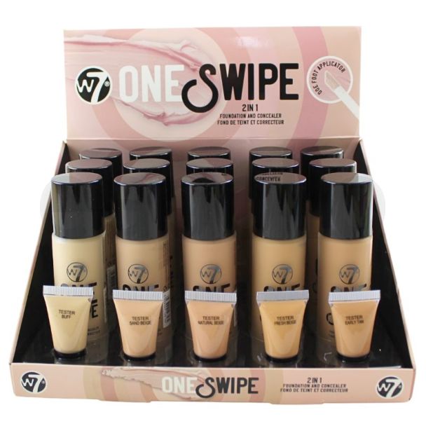 Wholesale W7 One Swipe 2-In-1 Foundation & Concealer 