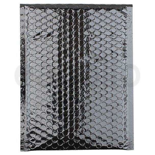 Metallic Black Padded Mailing Bags - Peel & Seal Jiffy Bags  -180mm x 260mm 