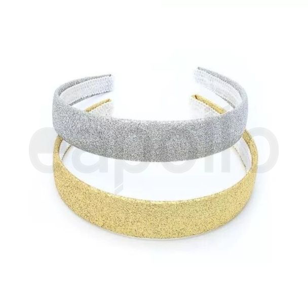 Wholesale Wide Glitter Fabric Aliceband - 2.5cm
