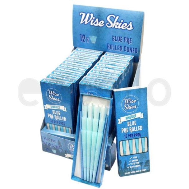 Wholesale Wise Skies King Size Blue Cones (Pack of 12)