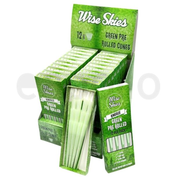 Wholesale Wise Skies King Size Green  Cones 