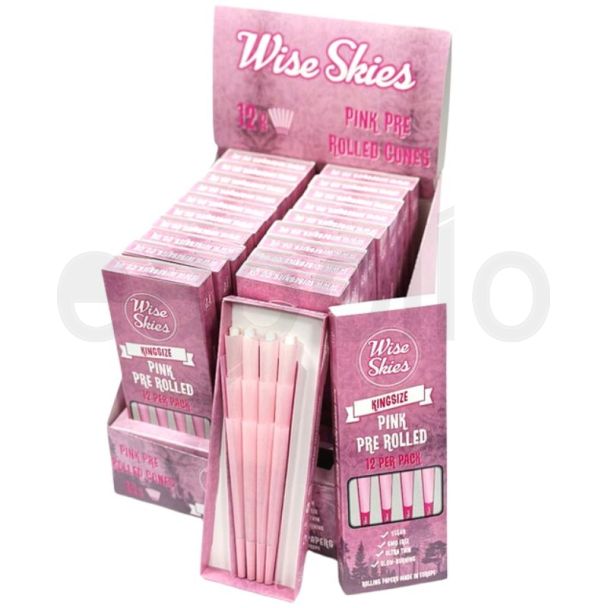 Wholesale Wise Skies King Size Pink Cones (Pack of 12)