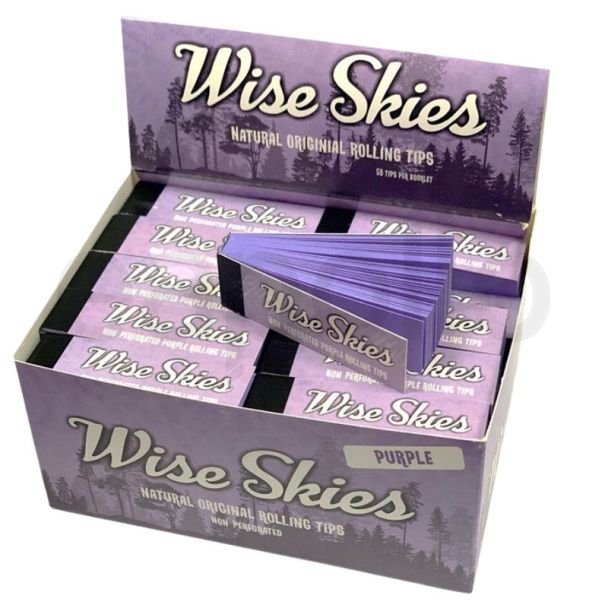 Wholesale Wise Skies Natural Organic  Tips - Non Perforated (Purple)